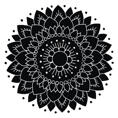 Kakeldekor, Lotus Svart/Vit (6st)