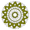 Kakeldekor, Lotus Oliv (6st)