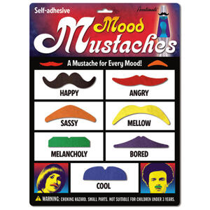 Hauskaa - Muut tarvikkeet - Viikset, Stylish Mood Mustaches -setti