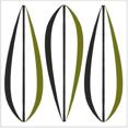 Kaakelitarra, Leaves Olive/Black (6kpl)