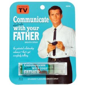 Hauskaa - Muut tarvikkeet - Suusuihke, Communicate with your father