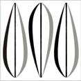 Kaakelitarra, Leaves Grey/Black (6kpl)